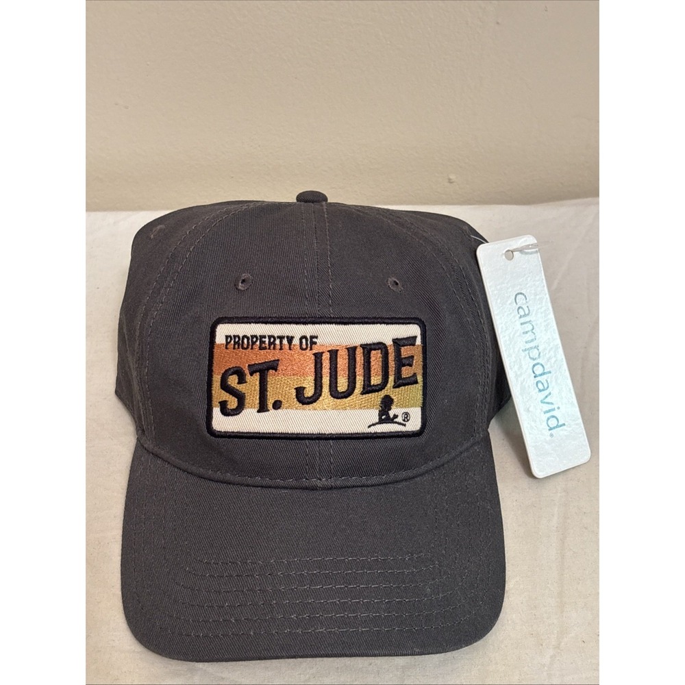 Camp David St Jude Childrens Hospital Baseball Cap Hat Carbon Gray Adjustable